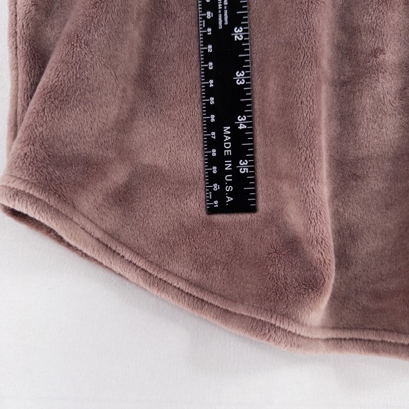 32 Degrees Heat Sleepwear Hoodie Womens S/M Mauve Velour Pullover Pockets Cozy - Picture 6 of 8